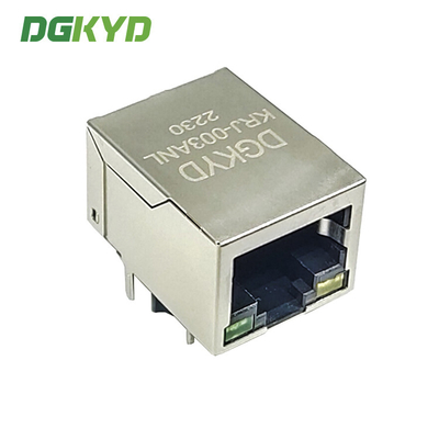 Cat5 RJ45 Ethernet connector with common mode choke , G/Y LED