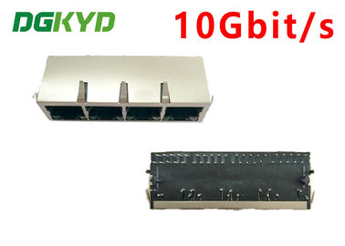 schirmten mehrfache Hafen-Verbindungsstücke 10G RJ45, Ethernet Rj45 Verbindungsstück modularer Jack ab