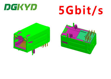 5Gbit/des Magneticssteckfassungs-Ethernets s RJ45 industrielles Verbindungsstück 33MM GY/GY