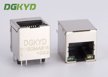 Führte modulare magnetische Anschlussbaugruppe Rj45 Cat5e Jack G/Y im Schwarzen