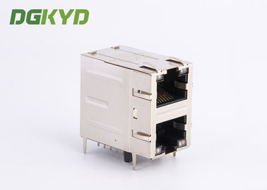 Steckfassung 2 des Gigabit-Ethernets modulares Offsetst. des Hafen-RJ45 Verbindungsstück-2x1/Jk mit LED