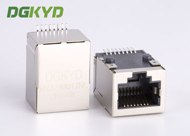 Abgeschirmte Steckfassung des Netzes cat5, flaches Verbindungsstück SMTs rj45 mit internem Transformator