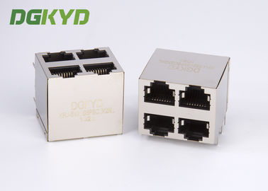 KRJ-5921S8P8C2X2NL schirmte Stapel Mj-Zus 8pos 2x2 Cat5 des Ethernet-Rj45 Jack ab