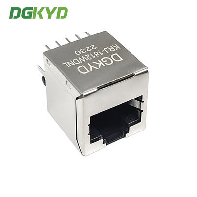 1000 Base-T ethernet connector Magnetic module, vertical insertion, metal shielded