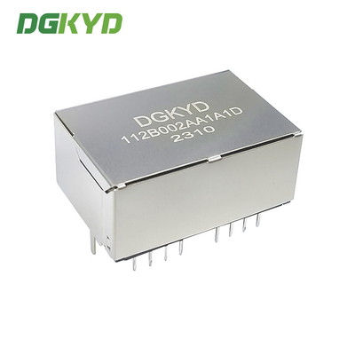 DGKYD112B002AA1A1D Rj45 1X2 8P8C 100M Integrated Filter Connector Yellow Green LED