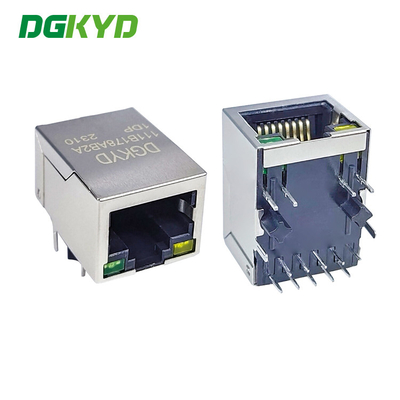 DGKYD111B178AB2A1DP RJ45 Connector Crystal Head Network 100M With Light Poe