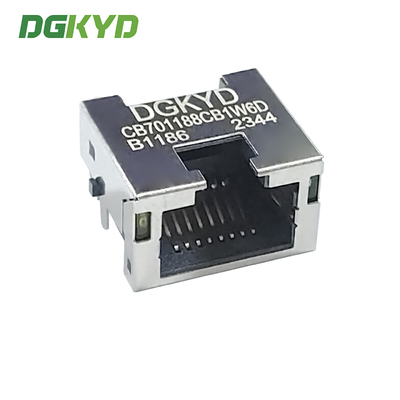 Low Profile Rj45 Female Connector DIP Sink Plate 7.0 8P8C Inline DGKYDCB7011188CB1W6DB1186