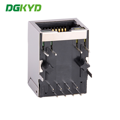 KRJ-138EHNL 8p8c Network 100 Megabit Cat6 RJ45 Connector With Internal Magnetics , Registered Jack