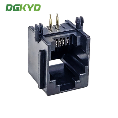 DGKYD5521E1164IWA1DY1 RJ11 connector 5521 6P4C all plastic with ear 1X1 modular horizontal socket PBT