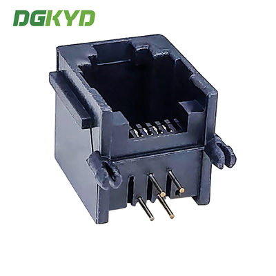 DGKYD5521E1164IWA1DY1 RJ11 connector 5521 6P4C all plastic with ear 1X1 modular horizontal socket PBT