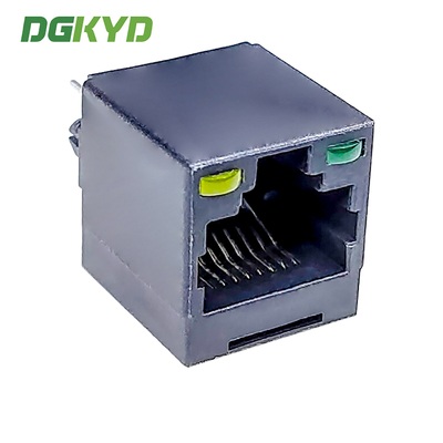 RJ45 180 Degree Vertical Interface 8P8C With Light All Plastic Connector Network Socket DGKYD52241188JC1A1DB4