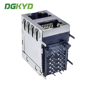 2X1RJ45 Gigabit Dual Port Network Connector Shielded Light Socket DGKYD21Q042DE3A2DB057
