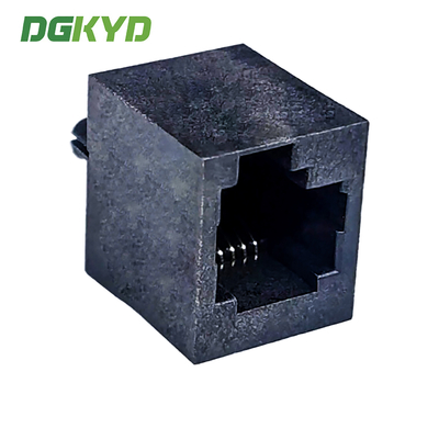 RJ12 Ethernet connector 1X1 6P6C earless left buckle fully plastic DGKYD5222L1166IWA1DY4