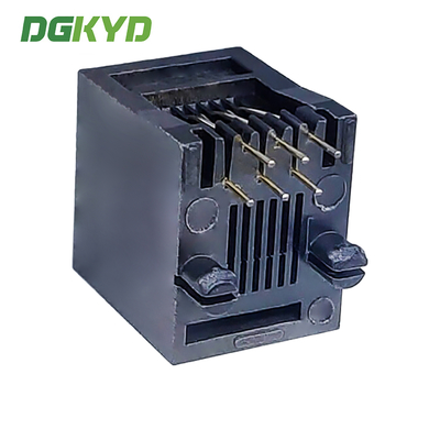 RJ12 Ethernet connector 1X1 6P6C earless left buckle fully plastic DGKYD5222L1166IWA1DY4