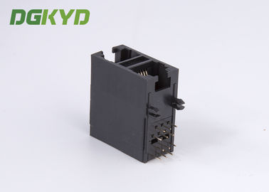 Customized PBT Black 2x1 Dual Deck 2 Port 6p6c Rj12 Phone Jack