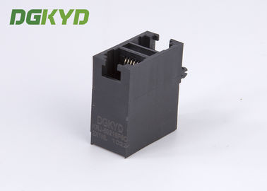 Customized PBT Black 2x1 Dual Deck 2 Port 6p6c Rj12 Phone Jack