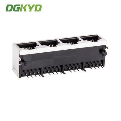 1X4 Ethernet shielded connector RJ45 female socket horizontal interface DGKYD56211418GWA1D2Y1006