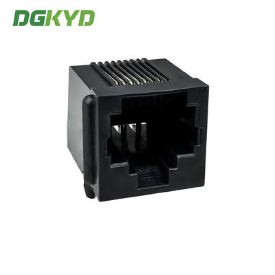 RJ45 Ethernet port connector with ears, all plastic black socket 8P8C DGKYD5722E1188IWA1DB9