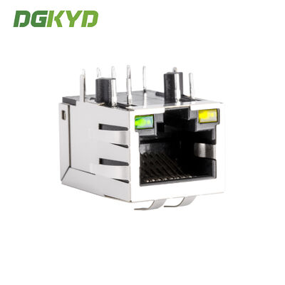 RJ45 connector 100Mbps integrated transformer industrial network port horizontal socket DGKYD111B002DB1A1D