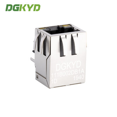 RJ45 connector 100Mbps integrated transformer industrial network port horizontal socket DGKYD111B002DB1A1D