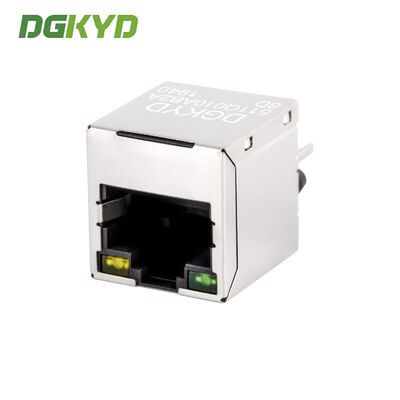 180 degree vertical RJ45 connector Gigabit network interface with shielded DGKYD511Q010AB2A8D
