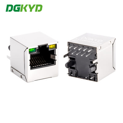 180 degree vertical RJ45 connector Gigabit network interface with shielded DGKYD511Q010AB2A8D