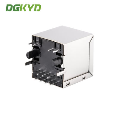 DGKYD511B002AA1A8D 180 Degree RJ45 Connector 8PIN With Lamp And Shielded Socket