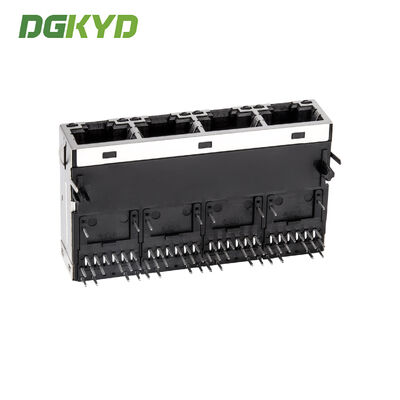 4 Ports Giga Ethernet Connector Rj45 Modular Jack,Industrial network port 1000 BASE-TX KRJ-4339PGYENL