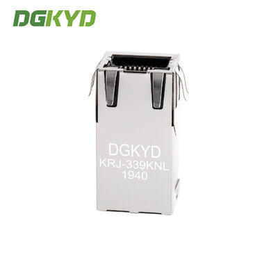 RJ45 Gigabit Ethernet port with POE power supply 33 long with light strip shielded connector KRJ-339KNL