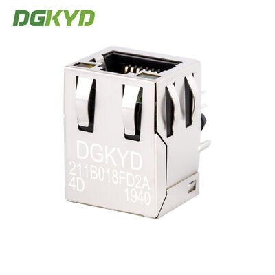 Industrial Grade 8PIN RJ45 Shielded Connector with 6U Gold Plating for Network Port
