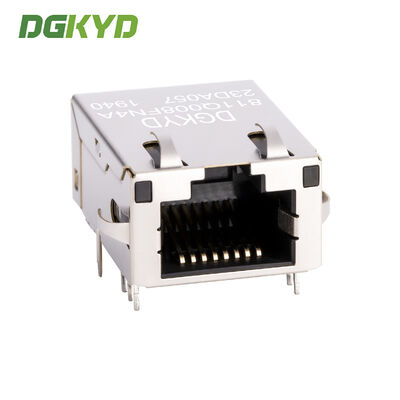 Gigabit Industrial 12 Pin RJ45 Shielded Connector Female Jack for Ethernet Network Interface