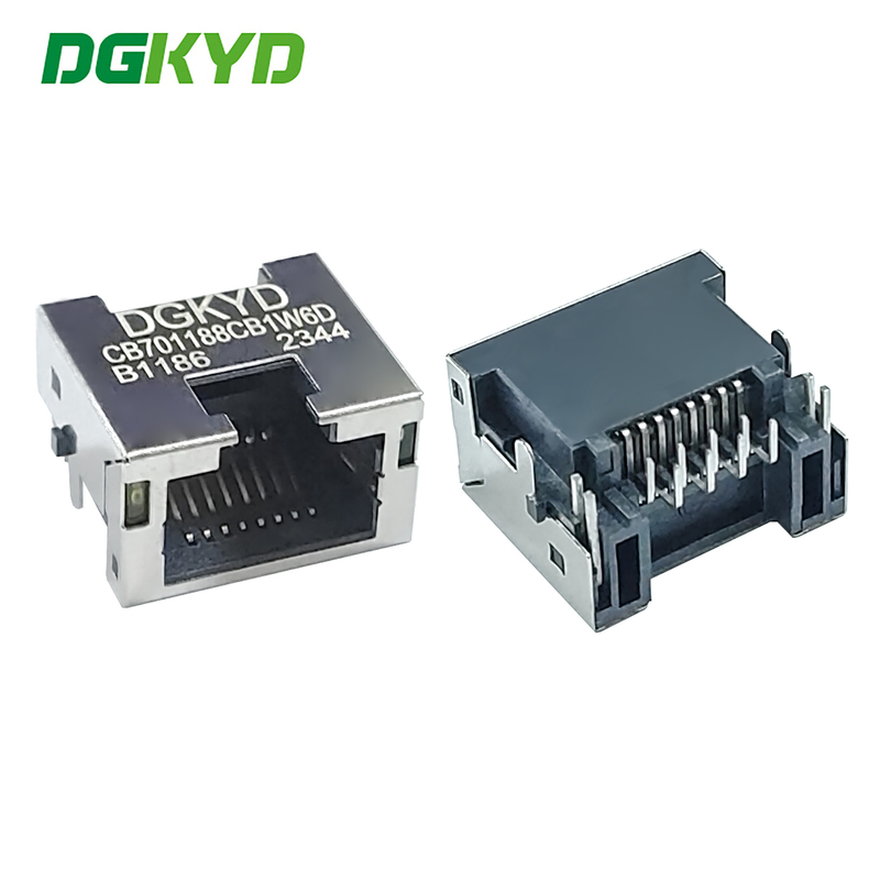 Low Profile Rj45 Female Connector DIP Sink Plate 7.0 8P8C Inline DGKYDCB7011188CB1W6DB1186