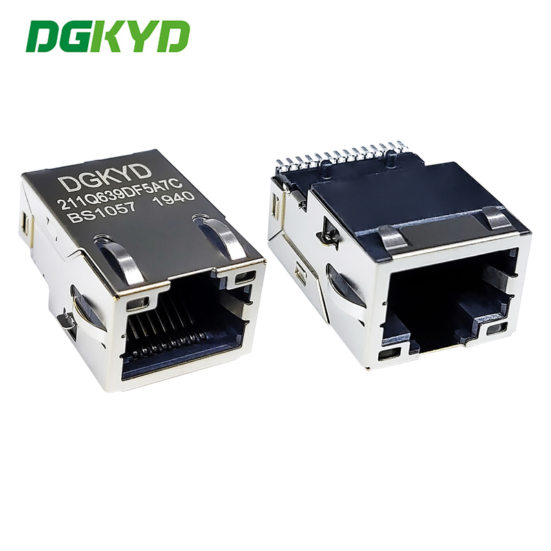 RJ45 connector 10G Ethernet filter SMT sinking board surface mount Ethernet port socket RJ45 female socket DGKYD211Q639DF5A7CBS1057
