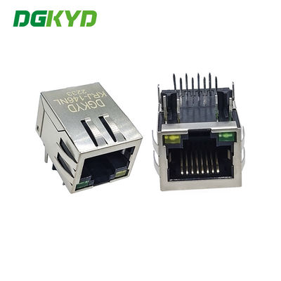 Einzelner Hafen 10/100 BASE-T RJ45 integrierte Magnetics Jack, geführtes G/Y