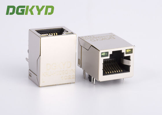Trapezfehlermodul-einzelner Hafen KRJ-H009GYNL Gigabit-Netz-Jack Rjs 45 mit LED