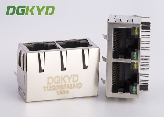 Kabelanschluss-Jack Rjs 45 des Ethernet-CAT6 Sockel mit G/Y LED 1000 BASE-TX
