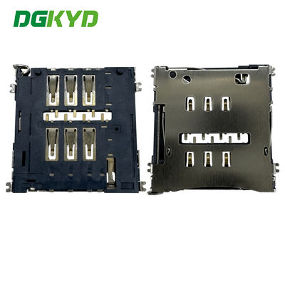 MICRO-SIM-Kartenträger NO-PUSH 1.50H 6PIN-Kartenträger Telefonkartenträger DGKYDSIM15H6A6A2Y3WS286
