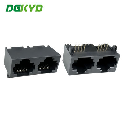 Netzwerk RJ45 weibliche Steckdose voller Kunststoff Netzwerkanschluss 8P8C Doppelanschluss DGKYD561288IWA1DY1