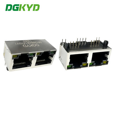 RJ45-Horizontale Schnittstelle Rundspinn 1X2-Netzwerkanschluss 8P8C mit Licht und Abschirmung DGKYD561288AB1A1DY1