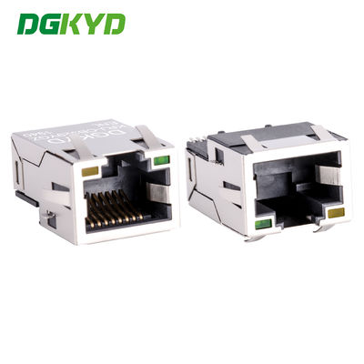 Einfach-Port Tab Up Goldplatte RJ45 Ethernet-Anschluss SMD Cat6 Extra Low Profile