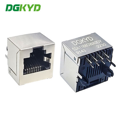 DGKYD52A1188GWA3DY9143 52A RJ45 8P8C Steckverbinder Inline 180 Grad Steckdose