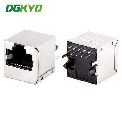 Vertikaler RJ45-Stecker 100 Mbit/s mit POE-Stromversorgung, Kristallkopf-Buchse DGKYD511B403GWA8DP