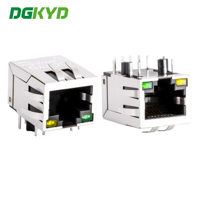 RJ45-Anschluss 100 Mbps integrierter Transformator für industrielle Netzwerke Horizontales Steckdosen DGKYD111B002DB1A1D
