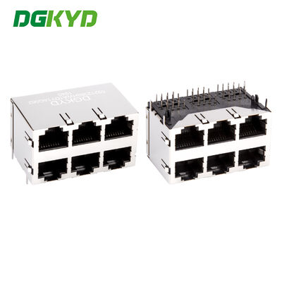 RJ45-Ethernet-Steckdose ohne Abstand 2X3-Anschluss Industrie-Ethernet DGKYD59212388HWA1DY1AG062