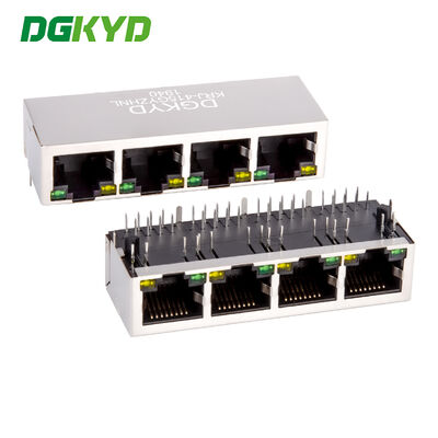 Fabrikpreismetall schirmte des Viererkabel-Hafens rj45 1x4 cat5 Verbindungsstück mit LED ab