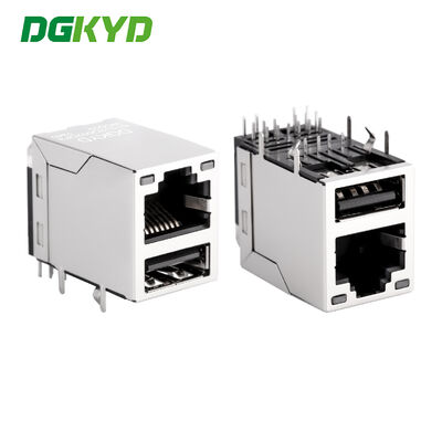 Gigabit-RJ45-Anschluss RJ45+USB 2.0-Steckdose mit Abschirmung DGKYD611U2Q002DF3WD009