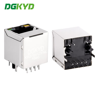 Hochleistungs 180 Grad Top Entry RJ45 Jack mit Transformator Katze 5 KRJ-187GYNL