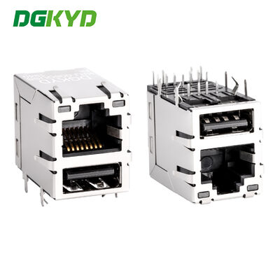 RJ45 mit USB 2.0-Steckdose Gigabit integrierter Filternetzwerkanschluss KRJ-008QUSBNL