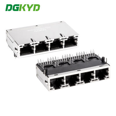 4 Ports Giga Ethernet-Anschluss Rj45 Modular Jack,Industrielle Netzwerkanschluss 1000 BASE-TX KRJ-4339PGYENL