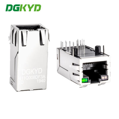 RJ45-Netzverbindung mit einem einzigen Filteranschluss mit Licht und Abschirmung PBT DGKYD411Q008DF3A1D